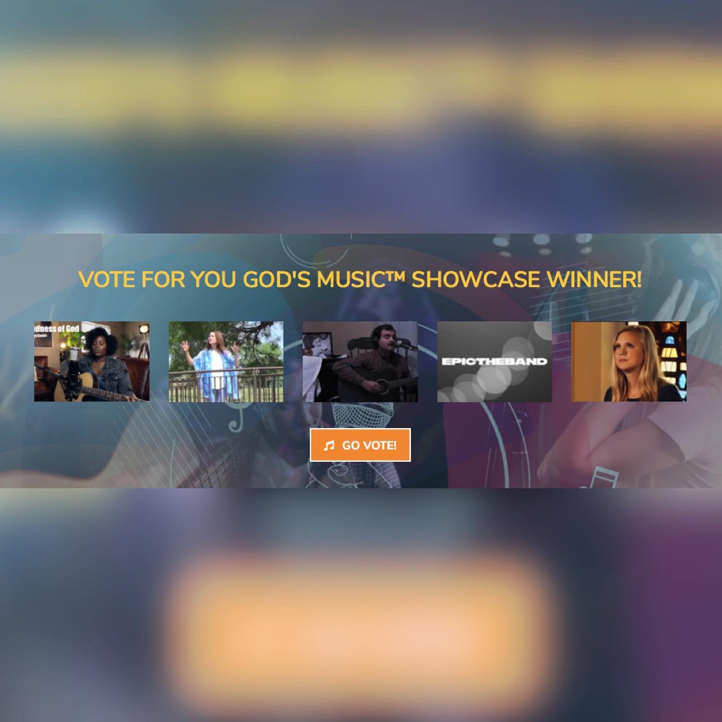 Vote for your favorite You God's Music Showcase Contestant!