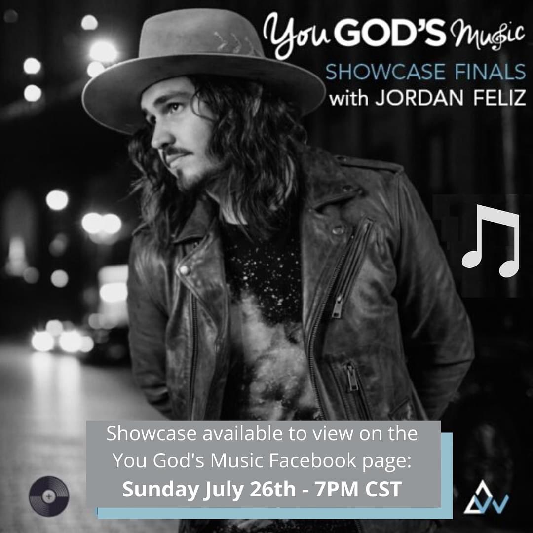 We hope you join us on Facebook, Sunday July 26th at 7PM CST to watch our five talented Finalists perform at the first You God's Music Showcase Final event!