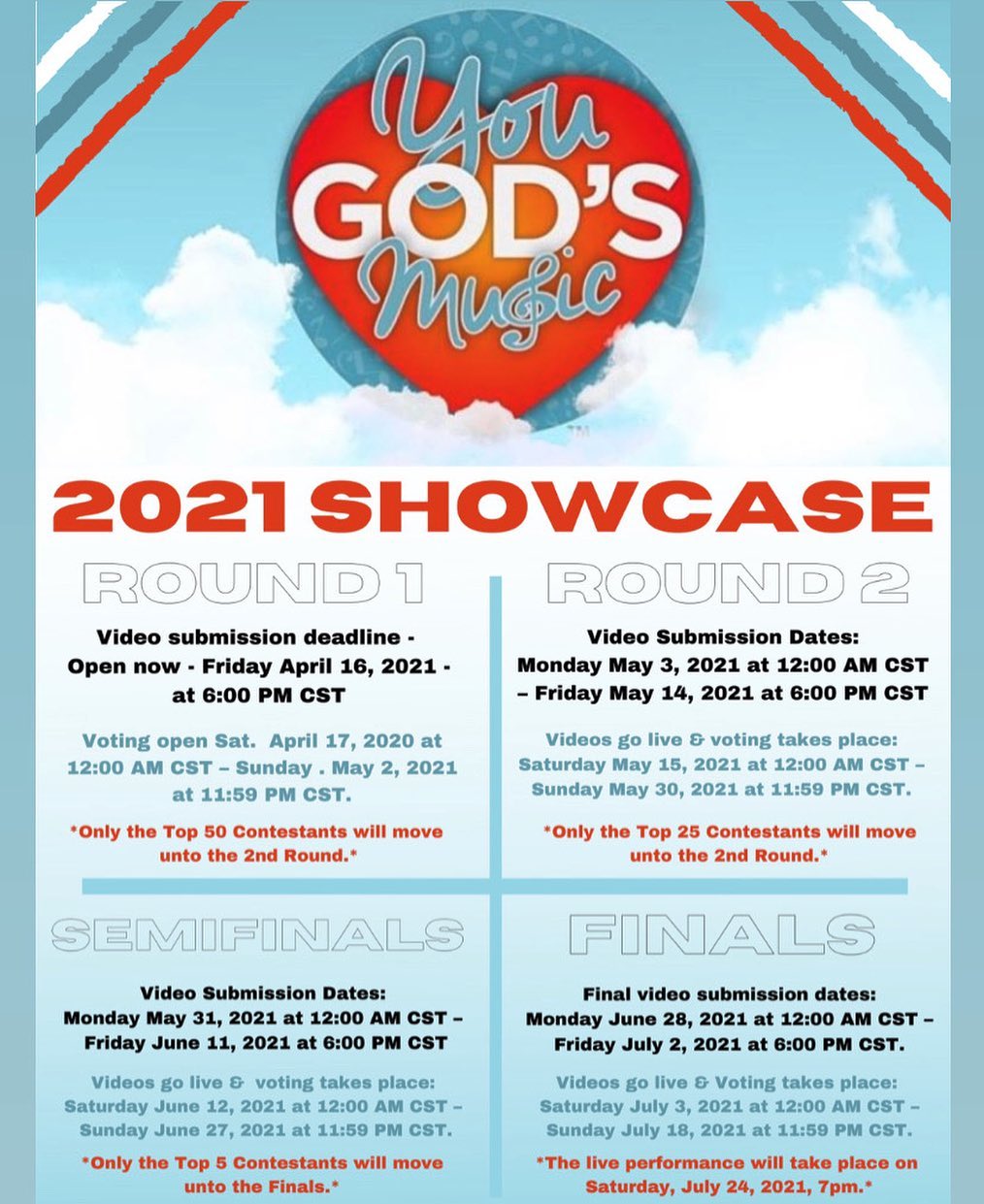 Here are all the submission dates and times for our next Showcase!