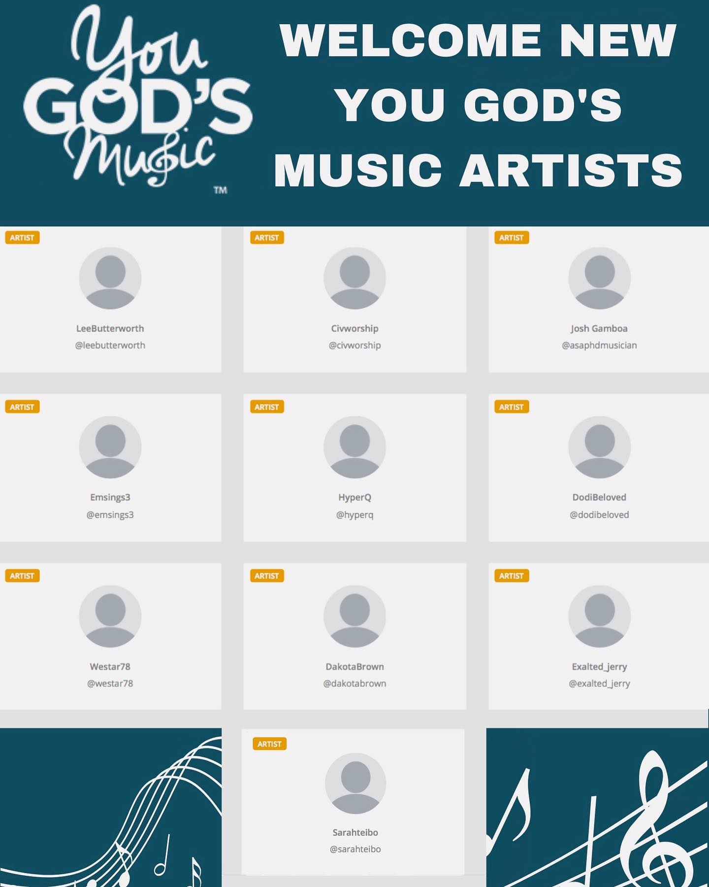 YGM would like to welcome ten new artists into the community!
